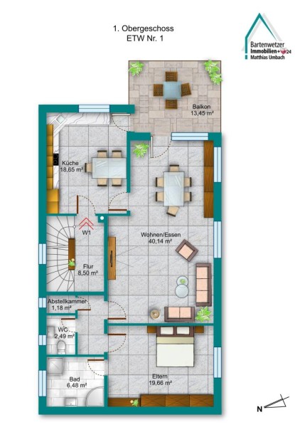 Grundriss 1. Obergeschoss
