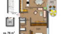 Grundriss mit m²