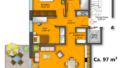 Grundriss mit m²